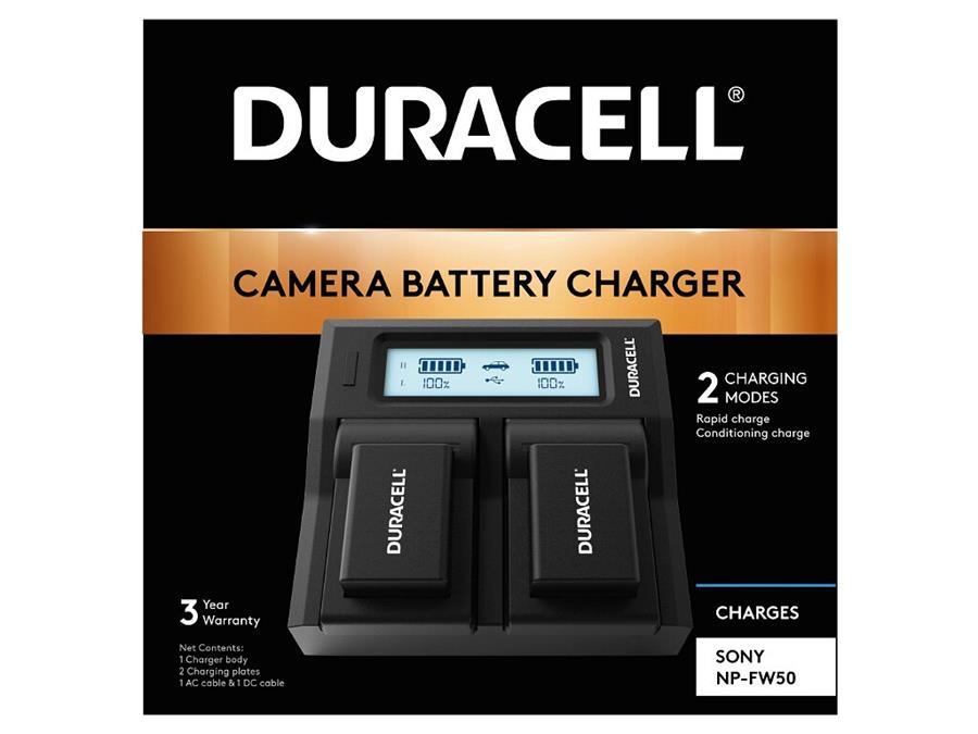 Duracell LED Dual DSLR Battery Charger Dragonics